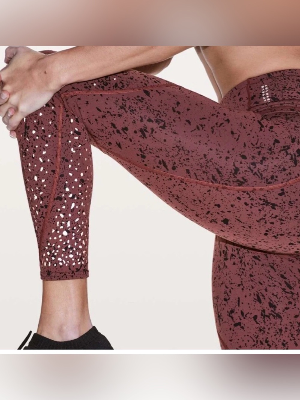 Lululemon x SoulCycle To The Beat Everlux High Rise Leggings Splatter Size 2